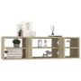 Estantería pared madera contrachapada roble Sonoma 102x30x29 cm de vidaXL, Estantes y estanterías - Ref: Foro24-806259, Preci...