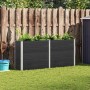 Arriate elevado de jardín WPC gris 200x50x91 cm en Macetas y jardineras | Comprar online en Foru.es