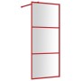 Mampara puerta de ducha vidrio transparente ESG rojo 90x195 cm de vidaXL, Paredes y mamparas de ducha - Ref: Foro24-154936, P...