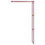 Mampara puerta de ducha vidrio transparente ESG rojo 90x195 cm de vidaXL, Paredes y mamparas de ducha - Ref: Foro24-154936, P...