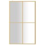 Mampara puerta ducha vidrio transparente ESG dorado 118x195 cm de vidaXL, Paredes y mamparas de ducha - Ref: Foro24-154949, P...