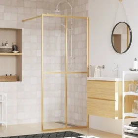 Transparentes ESG Goldglas Duschtürgitter 80x195cm von vidaXL, Duschwände und Duschwände - Ref: Foro24-154943, Preis: 153,73 ...