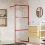 ESG Duschtürgitter aus rotem transparentem Glas 80x195 cm von vidaXL, Duschwände und Duschwände - Ref: Foro24-154934, Preis: ...
