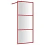 ESG Duschtürgitter aus rotem transparentem Glas 80x195 cm von vidaXL, Duschwände und Duschwände - Ref: Foro24-154934, Preis: ...