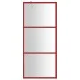 ESG Duschtürgitter aus rotem transparentem Glas 80x195 cm von vidaXL, Duschwände und Duschwände - Ref: Foro24-154934, Preis: ...