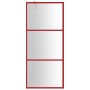 Mampara puerta de ducha vidrio transparente ESG rojo 80x195 cm de vidaXL, Paredes y mamparas de ducha - Ref: Foro24-154934, P...
