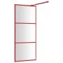 ESG Duschtürgitter aus rotem transparentem Glas 80x195 cm von vidaXL, Duschwände und Duschwände - Ref: Foro24-154934, Preis: ...