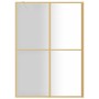 Mampara puerta ducha vidrio transparente ESG dorado 140x195 cm de vidaXL, Paredes y mamparas de ducha - Ref: Foro24-154951, P...