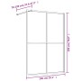 Mampara puerta ducha vidrio transparente ESG dorado 140x195 cm de vidaXL, Paredes y mamparas de ducha - Ref: Foro24-154951, P...