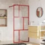 Transparente Glasduschtürtrennwand ESG rot 80x195 cm von vidaXL, Duschwände und Duschwände - Ref: Foro24-154952, Preis: 107,2...
