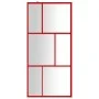 Transparente Glasduschtürtrennwand ESG rot 80x195 cm von vidaXL, Duschwände und Duschwände - Ref: Foro24-154952, Preis: 107,2...