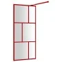 Transparente Glasduschtürtrennwand ESG rot 80x195 cm von vidaXL, Duschwände und Duschwände - Ref: Foro24-154952, Preis: 107,2...