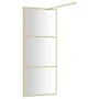 Duschtürtrennwand transparentes Glas ESG Gold 80x195cm von vidaXL, Duschwände und Duschwände - Ref: Foro24-154935, Preis: 178...
