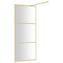 Mampara puerta de ducha vidrio transparente ESG dorado 80x195cm de vidaXL, Paredes y mamparas de ducha - Ref: Foro24-154935, ...