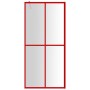 Mampara puerta de ducha vidrio transparente ESG rojo 100x195 cm de vidaXL, Paredes y mamparas de ducha - Ref: Foro24-154946, ...