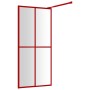 Mampara puerta de ducha vidrio transparente ESG rojo 100x195 cm de vidaXL, Paredes y mamparas de ducha - Ref: Foro24-154946, ...