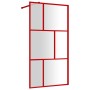 Mampara puerta de ducha vidrio transparente ESG rojo 115x195 cm de vidaXL, Paredes y mamparas de ducha - Ref: Foro24-154958, ...