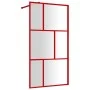 Transparent glass shower door screen ESG red 115x195 cm by vidaXL, Shower walls and screens - Ref: Foro24-154958, Price: 133,...