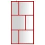 Transparent glass shower door screen ESG red 115x195 cm by vidaXL, Shower walls and screens - Ref: Foro24-154958, Price: 133,...