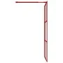 Transparent glass shower door screen ESG red 115x195 cm by vidaXL, Shower walls and screens - Ref: Foro24-154958, Price: 133,...
