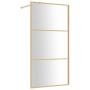 Mampara puerta ducha vidrio transparente ESG dorado 115x195 cm de vidaXL, Paredes y mamparas de ducha - Ref: Foro24-154941, P...