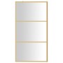 Mampara puerta ducha vidrio transparente ESG dorado 115x195 cm de vidaXL, Paredes y mamparas de ducha - Ref: Foro24-154941, P...