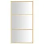 Transparent glass shower door screen ESG gold 115x195 cm by vidaXL, Shower walls and screens - Ref: Foro24-154941, Price: 195...