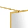 Transparent glass shower door screen ESG gold 115x195 cm by vidaXL, Shower walls and screens - Ref: Foro24-154941, Price: 195...