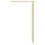 Shower door screen with clear tempered glass, golden finish, 90x195cm. by vidaXL, Shower walls and screens - Ref: Foro24-1549...