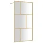Shower door screen with transparent ESG golden glass 100x195 cm by vidaXL, Shower walls and screens - Ref: Foro24-154957, Pri...