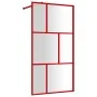 Transparente Glasduschtürtrennwand ESG rot 100x195 cm von vidaXL, Duschwände und Duschwände - Ref: Foro24-154956, Preis: 122,...