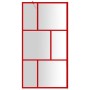 Mampara puerta de ducha vidrio transparente ESG rojo 100x195 cm de vidaXL, Paredes y mamparas de ducha - Ref: Foro24-154956, ...