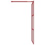 Mampara puerta de ducha vidrio transparente ESG rojo 100x195 cm de vidaXL, Paredes y mamparas de ducha - Ref: Foro24-154956, ...