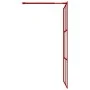 Transparente Glasduschtürtrennwand ESG rot 100x195 cm von vidaXL, Duschwände und Duschwände - Ref: Foro24-154956, Preis: 122,...