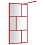 Mampara puerta de ducha vidrio transparente ESG rojo 100x195 cm de vidaXL, Paredes y mamparas de ducha - Ref: Foro24-154956, ...