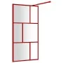 Transparente Glasduschtürtrennwand ESG rot 100x195 cm von vidaXL, Duschwände und Duschwände - Ref: Foro24-154956, Preis: 122,...