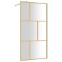 Mampara puerta ducha vidrio transparente ESG dorado 115x195 cm de vidaXL, Paredes y mamparas de ducha - Ref: Foro24-154959, P...