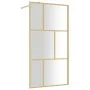 Mampara puerta ducha vidrio transparente ESG dorado 115x195 cm de vidaXL, Paredes y mamparas de ducha - Ref: Foro24-154959, P...