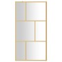 Mampara puerta ducha vidrio transparente ESG dorado 115x195 cm de vidaXL, Paredes y mamparas de ducha - Ref: Foro24-154959, P...