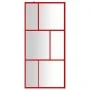 Duschtürtrennwand aus transparentem Glas ESG rot 90x195 cm von vidaXL, Duschwände und Duschwände - Ref: Foro24-154954, Preis:...