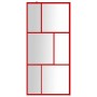 Mampara puerta de ducha vidrio transparente ESG rojo 90x195 cm de vidaXL, Paredes y mamparas de ducha - Ref: Foro24-154954, P...