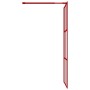 Mampara puerta de ducha vidrio transparente ESG rojo 90x195 cm de vidaXL, Paredes y mamparas de ducha - Ref: Foro24-154954, P...