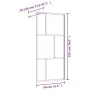 Transparent glass shower door screen ESG red 90x195 cm by vidaXL, Shower walls and screens - Ref: Foro24-154954, Price: 110,1...