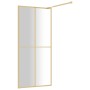 Mampara puerta de ducha vidrio transparente ESG dorado 90x195cm de vidaXL, Paredes y mamparas de ducha - Ref: Foro24-154945, ...