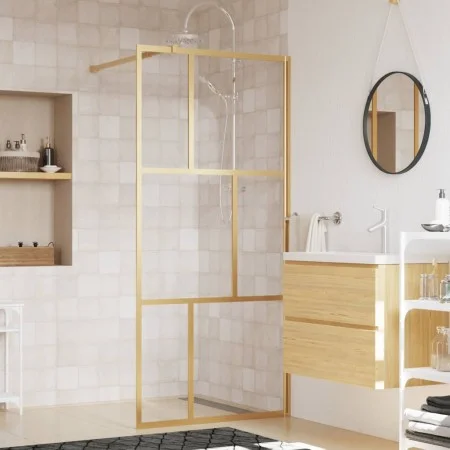 Duschtürtrennwand transparentes Glas ESG Gold 80x195cm von vidaXL, Duschwände und Duschwände - Ref: Foro24-154953, Preis: 169...