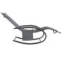 Tumbona mecedora de acero y textilene gris en Tumbonas | Comprar online en Foru.es