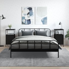 Mesitas de noche 2 uds madera de ingeniería negro 41x31x80 cm de vidaXL, Mesitas de noche - Ref: Foro24-825924, Precio: 90,01...