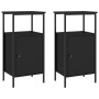 Mesitas de noche 2 uds madera de ingeniería negro 41x31x80 cm de vidaXL, Mesitas de noche - Ref: Foro24-825924, Precio: 90,01...