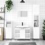Armario de baño madera contrachapada blanco brillo 30x30x100 cm de vidaXL, Tocadores de baño - Ref: Foro24-831558, Precio: 49...