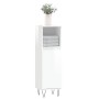 Armario de baño madera contrachapada blanco brillo 30x30x100 cm de vidaXL, Tocadores de baño - Ref: Foro24-831558, Precio: 49...